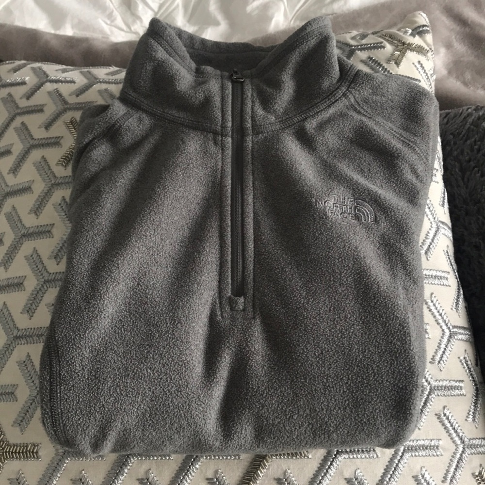 North face fuzzy quarter zip!